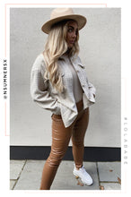 Load image into Gallery viewer, Make Jaws Drop High Waist Skinny PU Pant - Camel

