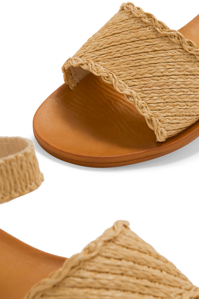 Load image into Gallery viewer, Natural Flat Sandals
