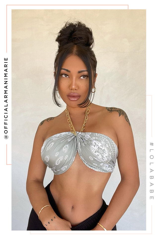 Load image into Gallery viewer, sage satin scarf top
