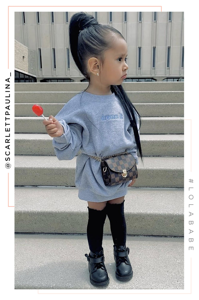 Load image into Gallery viewer, Mini Dream It Crewneck - Grey
