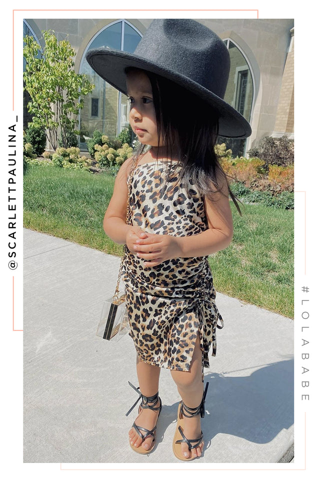 Load image into Gallery viewer, mini leopard kids dress 
