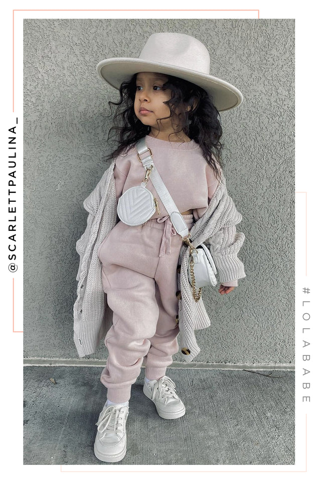 Load image into Gallery viewer, Mini Cozy Feels Kids Jogger Pant - Light Pink
