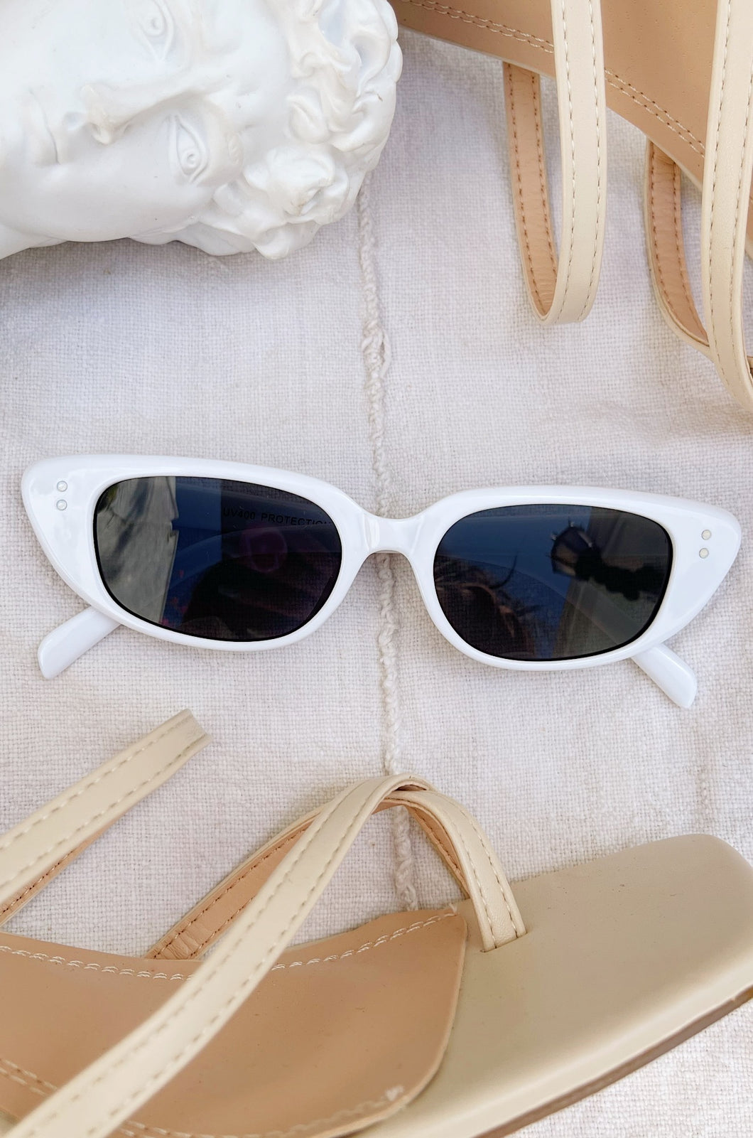Chill Views Cat Eye Sunglasses- White
