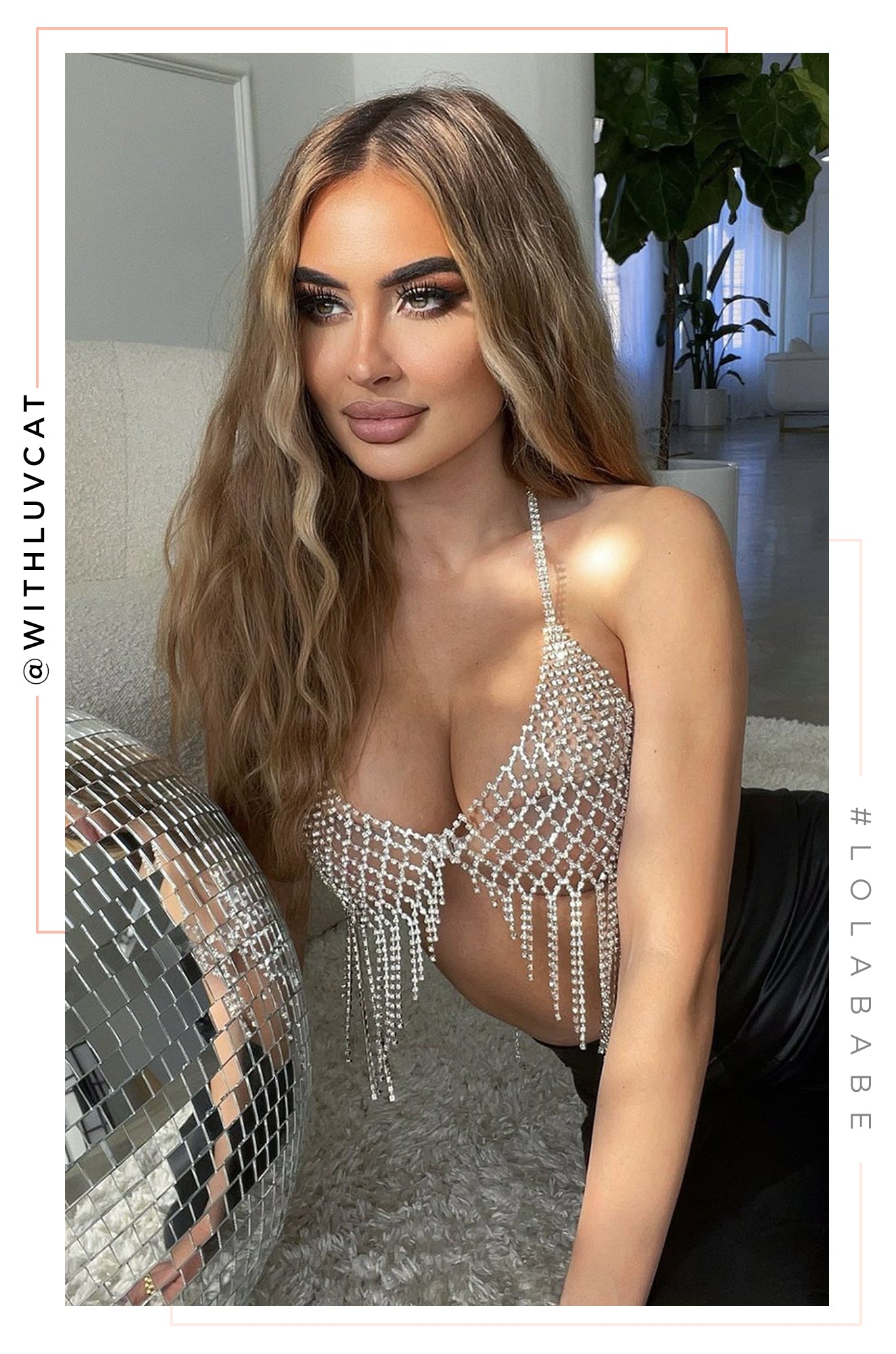 RHINESTONE FRINGE BRALETTE TOP