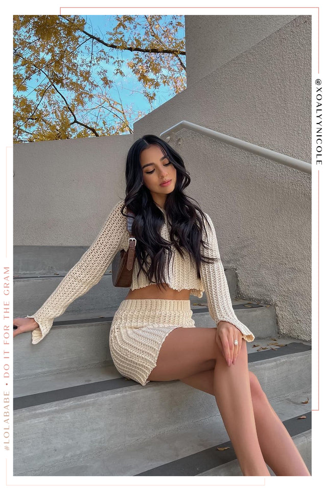 Load image into Gallery viewer, Elanya Mini Skirt - Cream
