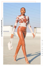 Load image into Gallery viewer, Make Jaws Drop High Waist Skinny PU Pant - Camel
