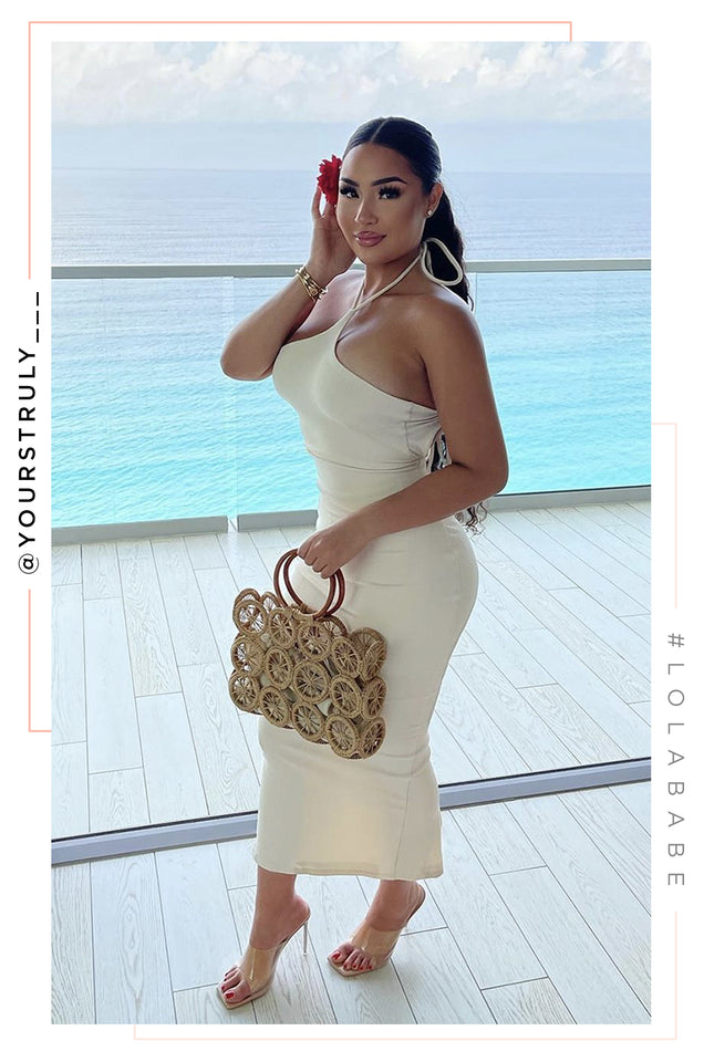 Load image into Gallery viewer, nude ribbed dress 
