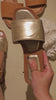 Gold tone slip on sandals video