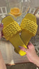 Yellow Slip On Sandals with braided strap 