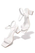 Load image into Gallery viewer, Adjustable Buckle White Heel
