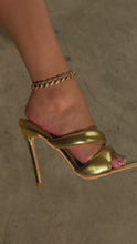 Load and play video in Gallery viewer, Ryett High Heel Mules - Gold
