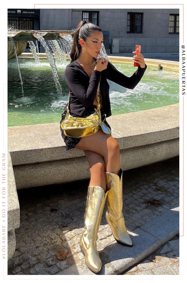 Load image into Gallery viewer, Millie Western Boots - Gold
