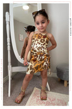 Load image into Gallery viewer, Mini Alessandra KIDS RUCHED SLIP DRESS - Cheetah

