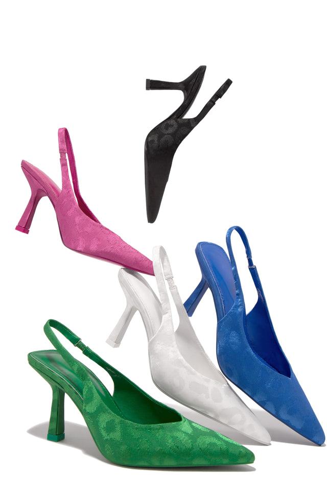 Load image into Gallery viewer, All Colors For Slingback Pumps - Pink, Black, Green, White and Blue
