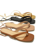 Load image into Gallery viewer, All Colors Available For Thong Sandals - Tan, Nude, Black and Gold-Tone
