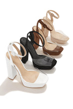 Load image into Gallery viewer, All Colors Available - White, Black, Tan and Nude in Platform Chunky Heels
