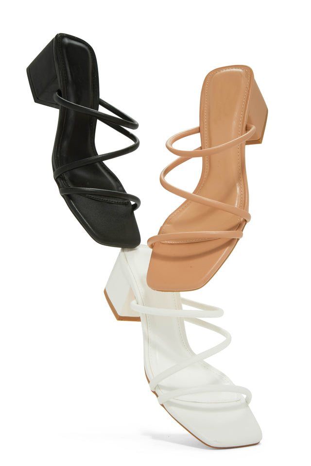 Load image into Gallery viewer, Black, White, Nude Chunky Mid Heel Mules Sold Separately
