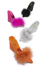 Load image into Gallery viewer, All Colors Available - Black, Pink, Silver and Orange Embellished Mule Wedges
