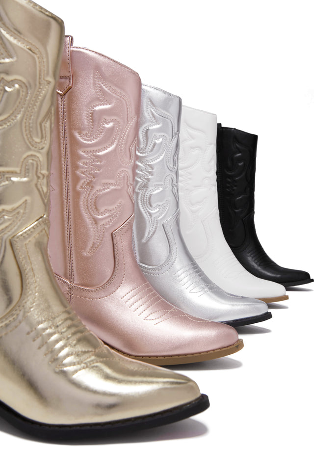 Load image into Gallery viewer, Cowgirl Metallic Boots
