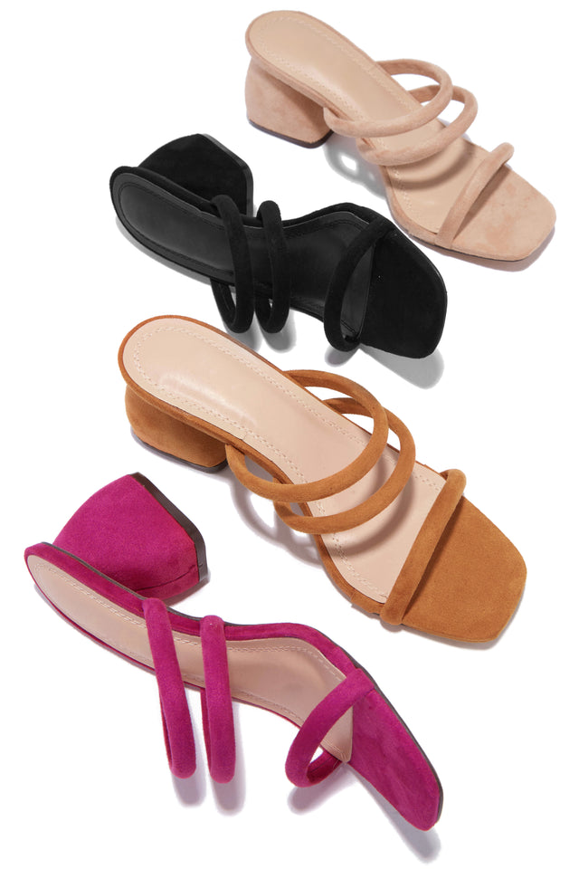 Load image into Gallery viewer, Nora Block Mid Heel Mules - Nude
