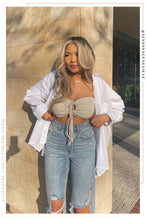 Load image into Gallery viewer, Being Chic Long Sleeve Button Up Top - White
