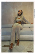 Load image into Gallery viewer, Women Sitting Wearing 3 Piece Pant Set
