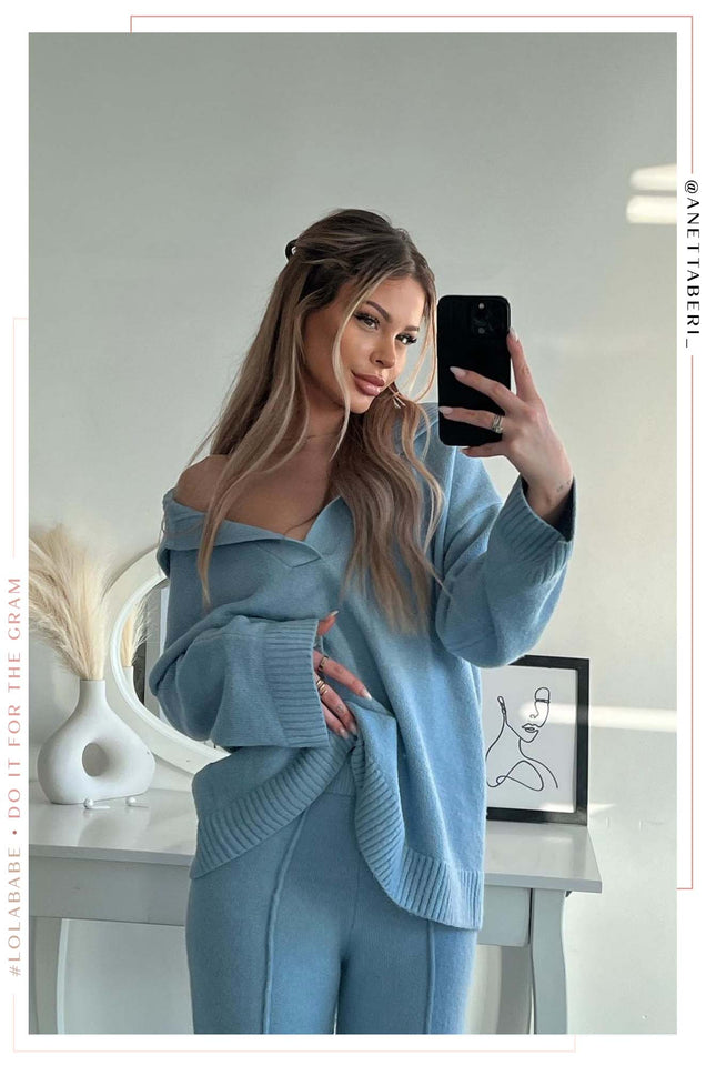 Load image into Gallery viewer, Always Cozy Pant - Blue
