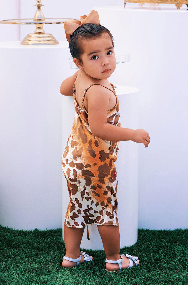 Load image into Gallery viewer, Little Lola Kids Cheetah Dress
