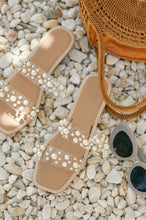 Load image into Gallery viewer, Audrey Slip On Faux Pearl Sandals - Pearl
