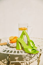 Load image into Gallery viewer, Lime Green Chunky Heel Mules
