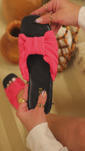 Load and play video in Gallery viewer, Video of pink slip on sandals
