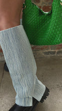Load and play video in Gallery viewer, Model wearing denim platform chunky boot
