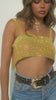 Shiny gold crop top on model video
