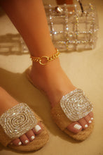 Load image into Gallery viewer, Beach Cocktail Embellished Slip On Sandals - Natural
