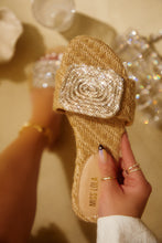 Load image into Gallery viewer, Beach Cocktail Embellished Slip On Sandals - Natural
