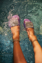 Load image into Gallery viewer, Beach Cocktail Embellished Slip On Sandals - Lavender
