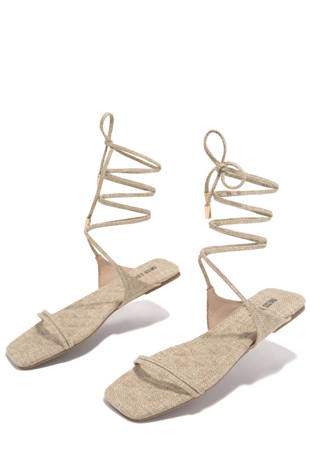 Load image into Gallery viewer, Natural Flat Sandals
