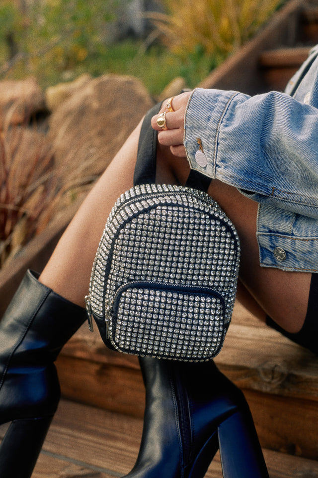 Load image into Gallery viewer, Bling Backpack Crossbody Bag
