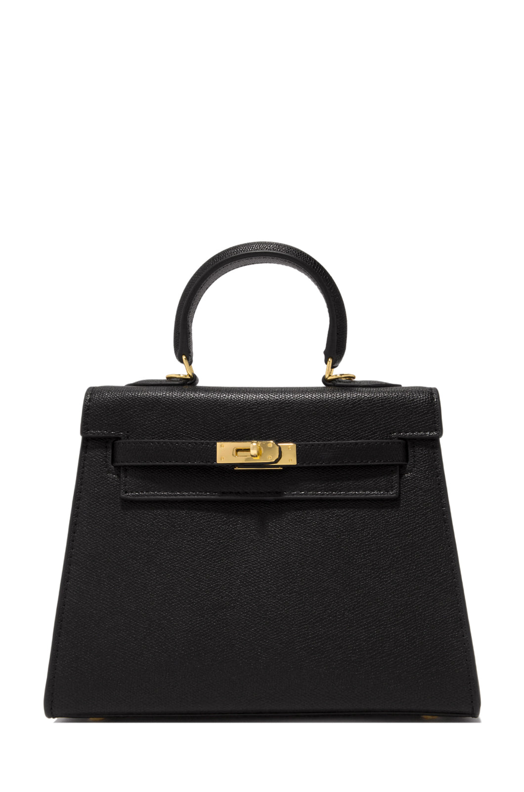 Erica Structured Top Handle Bag - Black