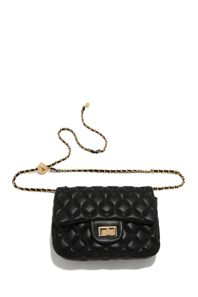 Load image into Gallery viewer, Black Quilted Flap Over Bag

