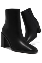 Load image into Gallery viewer, Alette Block Heel Ankle Boots - Black
