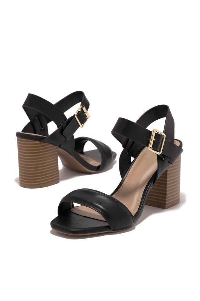 Load image into Gallery viewer, Black Heel With Adjustable Buckle
