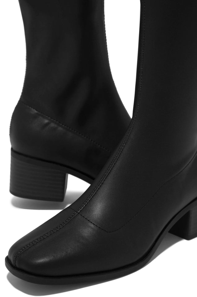 Load image into Gallery viewer, Black PU OTK Boots
