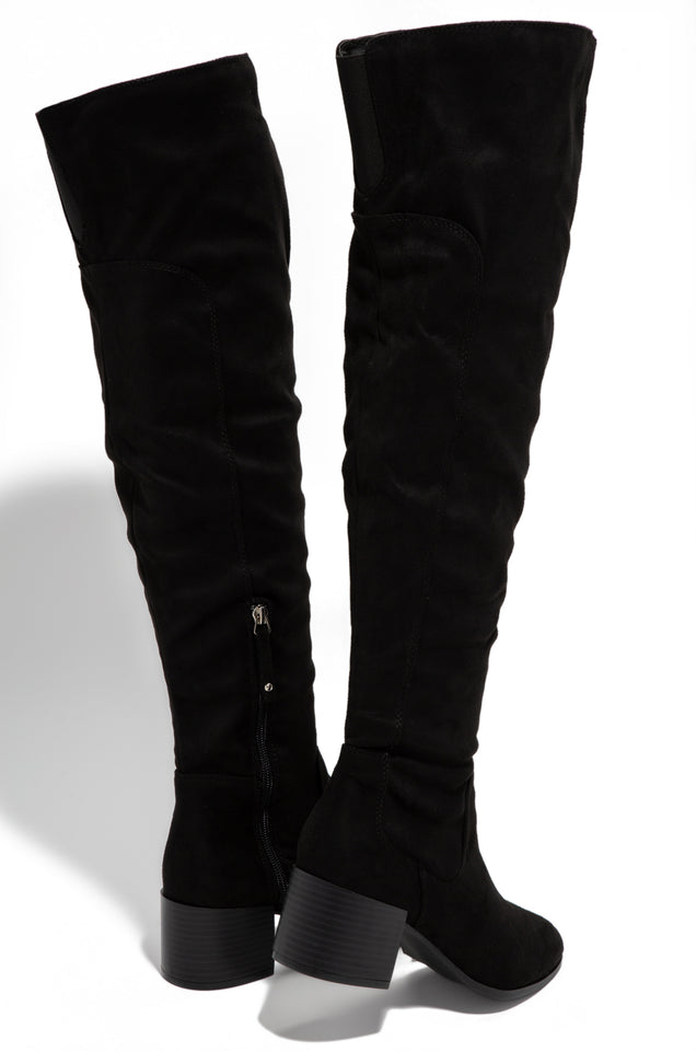 Load image into Gallery viewer, Black Faux Suede Boots
