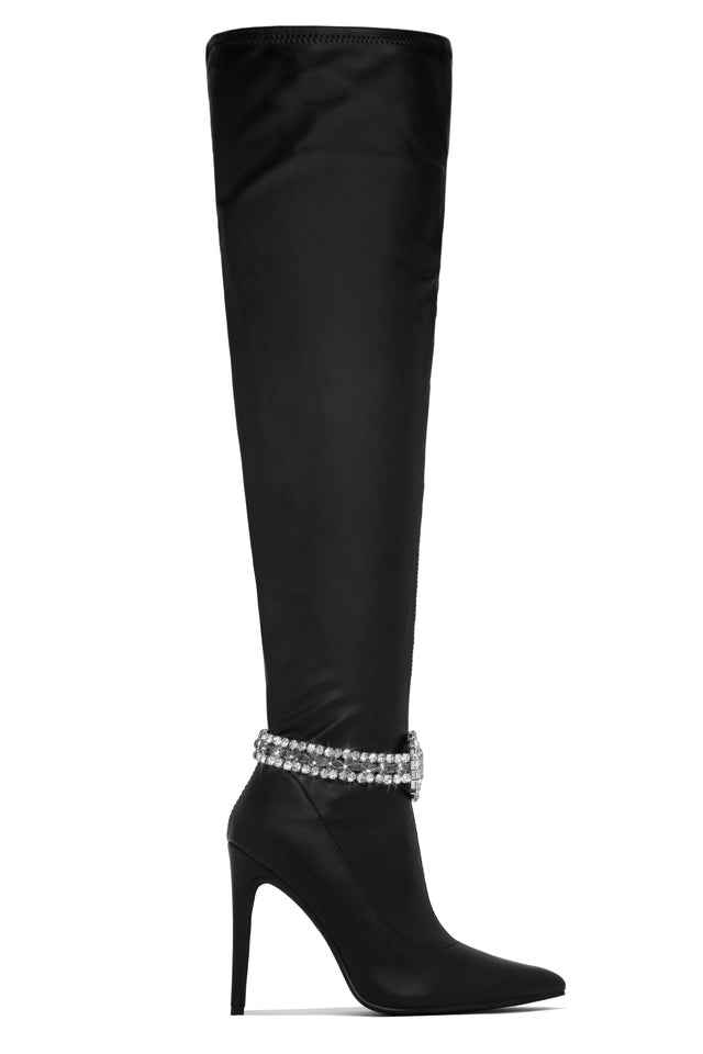 Load image into Gallery viewer, Kaylie Over The Knee High Heel Boots - Black
