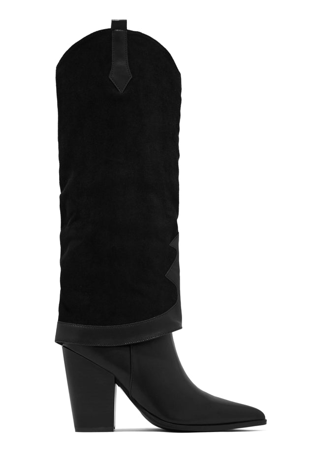 Load image into Gallery viewer, Black Knee High Boots with Chunky Heel
