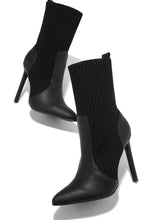 Load image into Gallery viewer, Mayven High Heel Ankle Boots - Black
