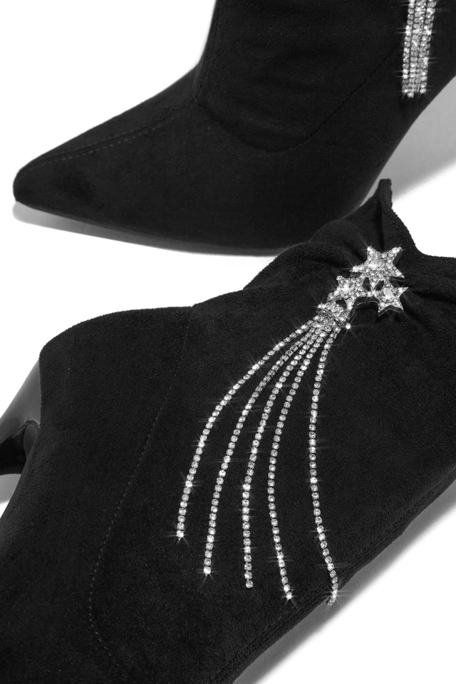 Load image into Gallery viewer, Black Ankle Boots with Embellished Detailing
