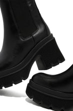 Load image into Gallery viewer, Black Block Heel Platform Boots
