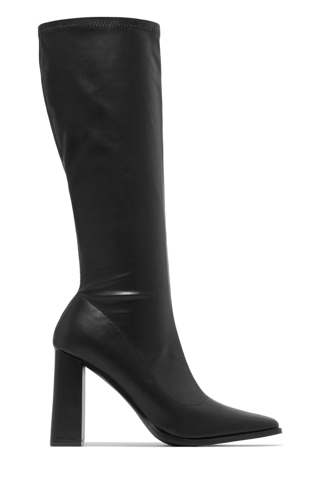 Load image into Gallery viewer, Black Pu Boots 
